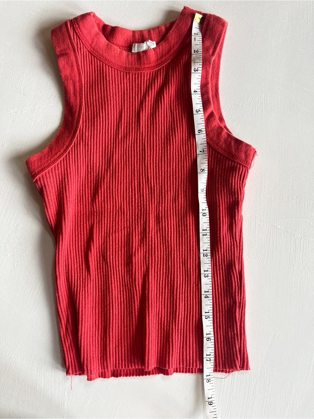 Cotton On Red Ribbed Crop Tank - Picture 3 of 4